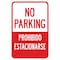 Signmission No Parking / Prohibido Estacionarse Sign, Heavy-Gauge Aluminum, 12" x 18", A-1218-25303 A-1218-25303 - alternate 1